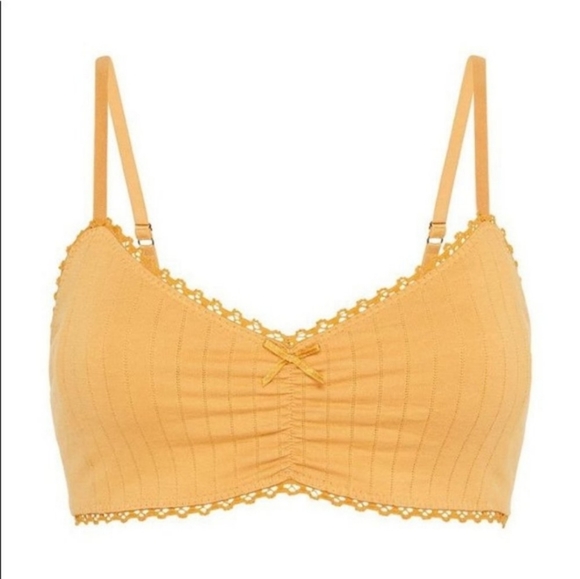 New spell designs Lana organic cotton bralette M sunflower yellow saffron bra - Picture 11 of 16